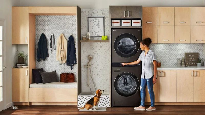 How to determine the optimal cabinet size for a stackable washer and dryer