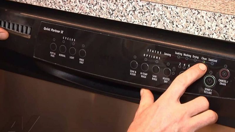 Kitchenaid dishwasher reset