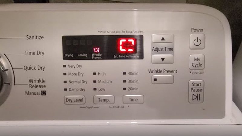 Samsung dryer won't turn off