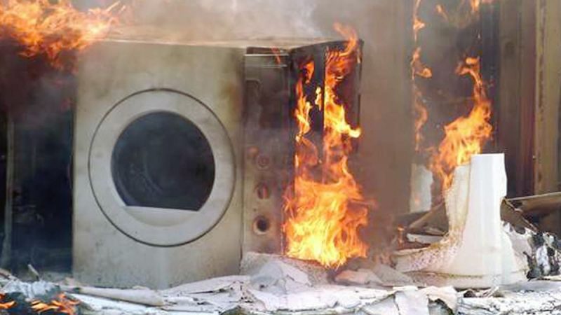 Can the dryer catch fire